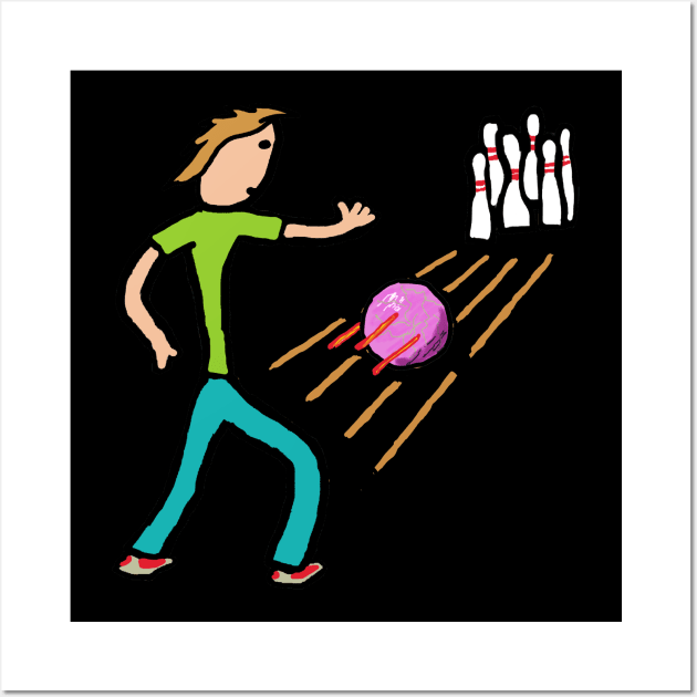 Ten Pin Bowling Wall Art by Mark Ewbie